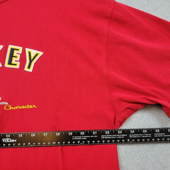 Walt Disney World T-Shirt Womens XXL Vintage Mickey Red Embroidered Mickey Mouse - Picture 3 of 9